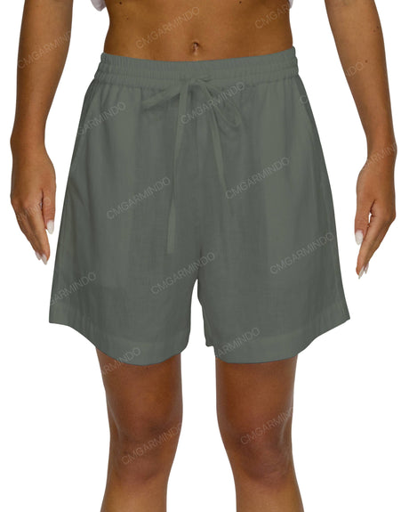 Regular Elastic Waist Shorts