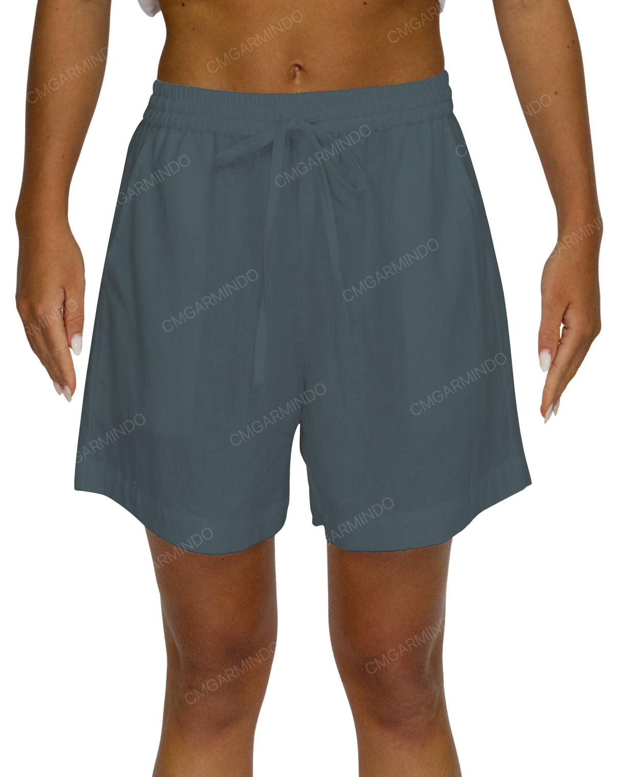 Regular Elastic Waist Shorts