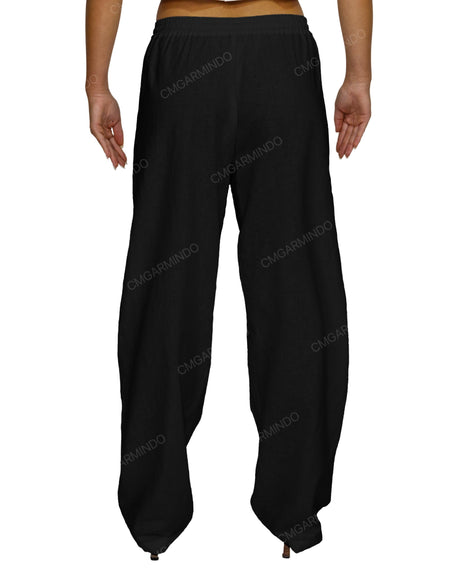 Loose Elastic Waist Pants
