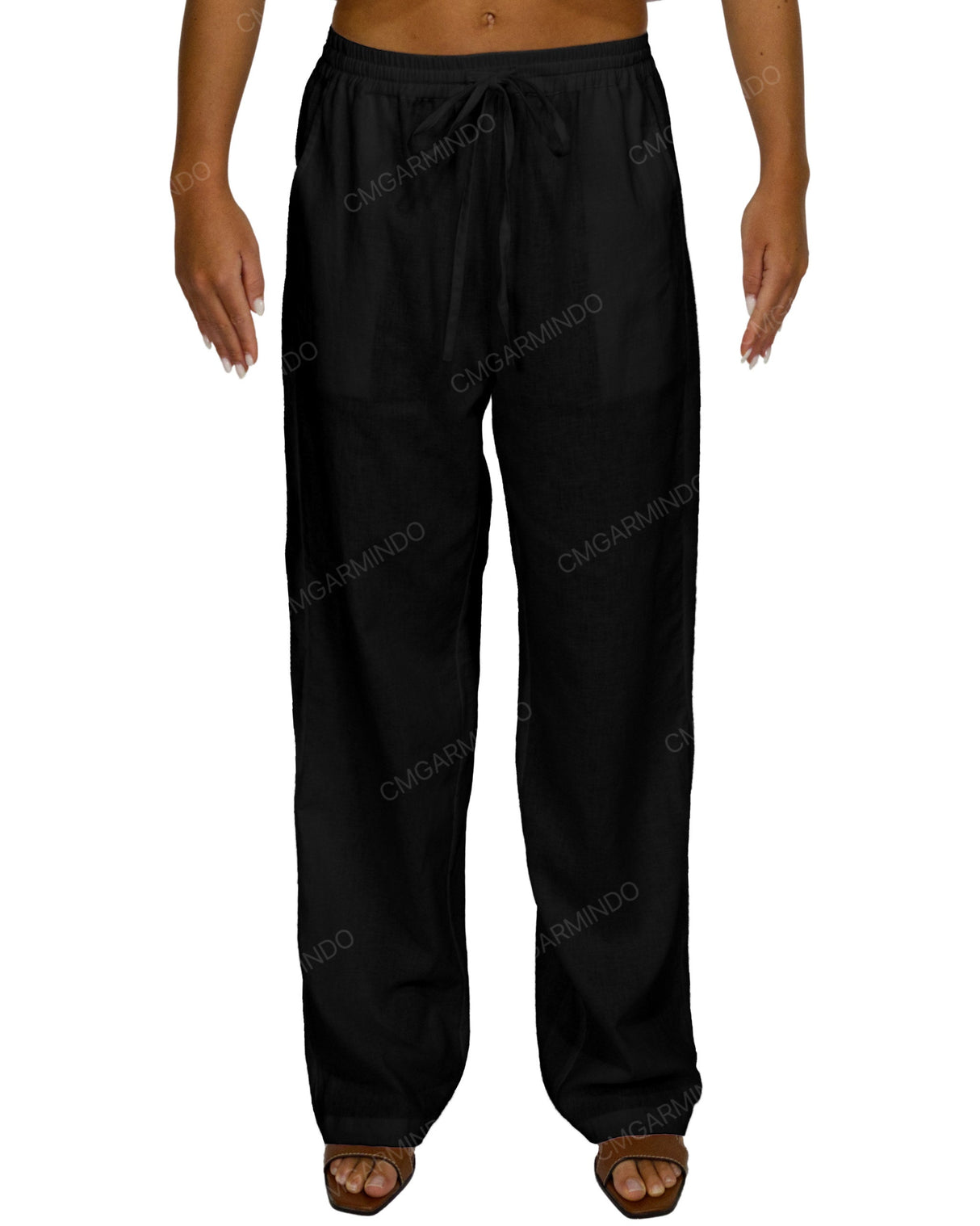 Loose Elastic Waist Pants