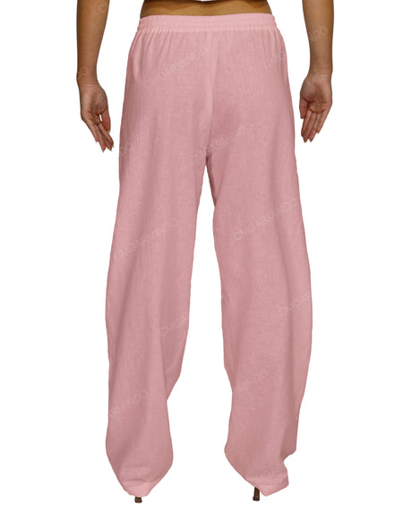 Loose Elastic Waist Pants