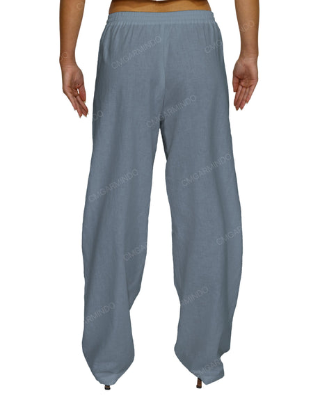 Loose Elastic Waist Pants