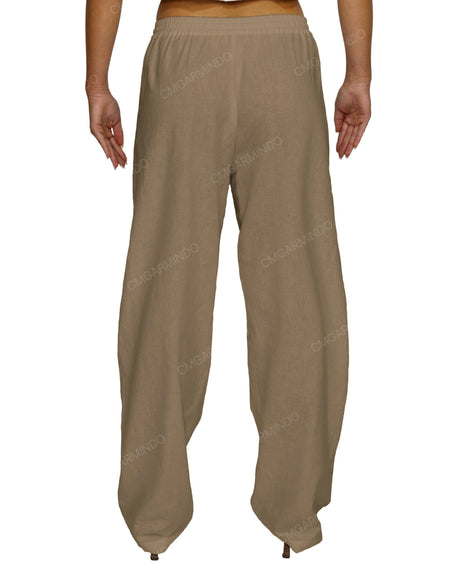 Loose Elastic Waist Pants