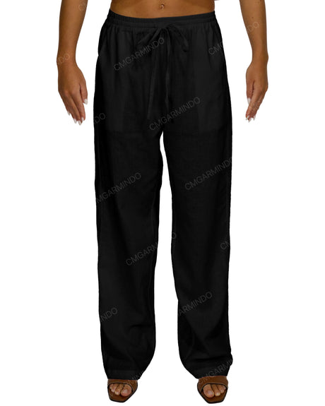 Loose Elastic Waist Pants