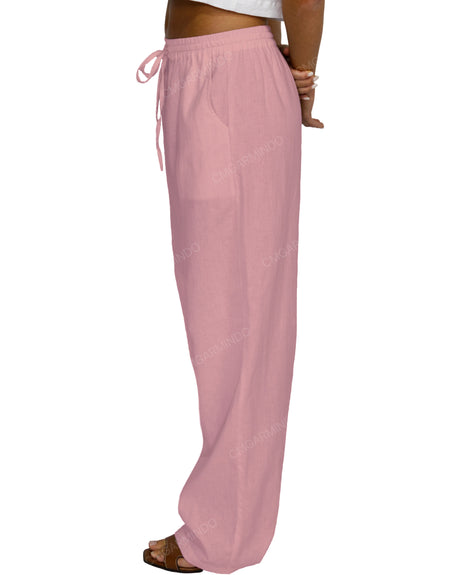 Loose Elastic Waist Pants