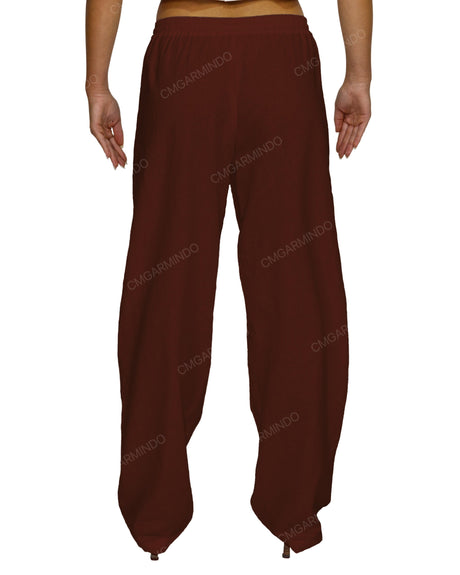 Loose Elastic Waist Pants