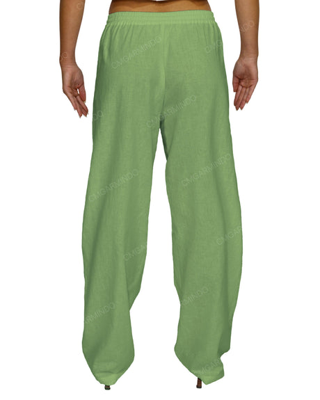 Loose Elastic Waist Pants
