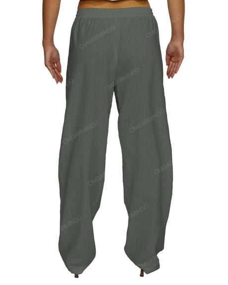 Loose Elastic Waist Pants