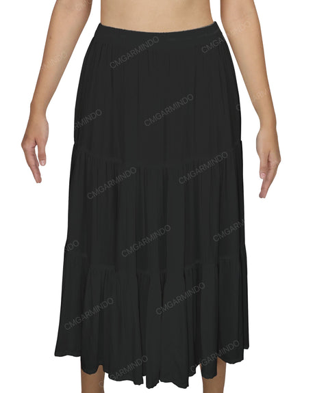 Midi Tiered Skirt
