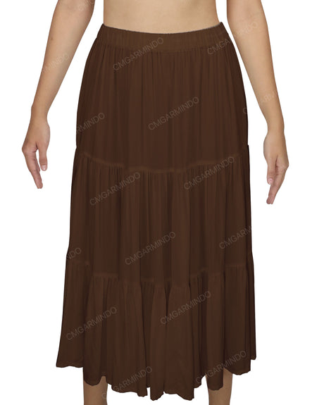 Midi Tiered Skirt