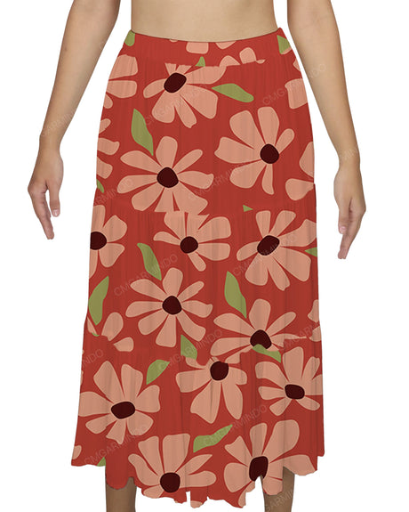 Midi Tiered Skirt
