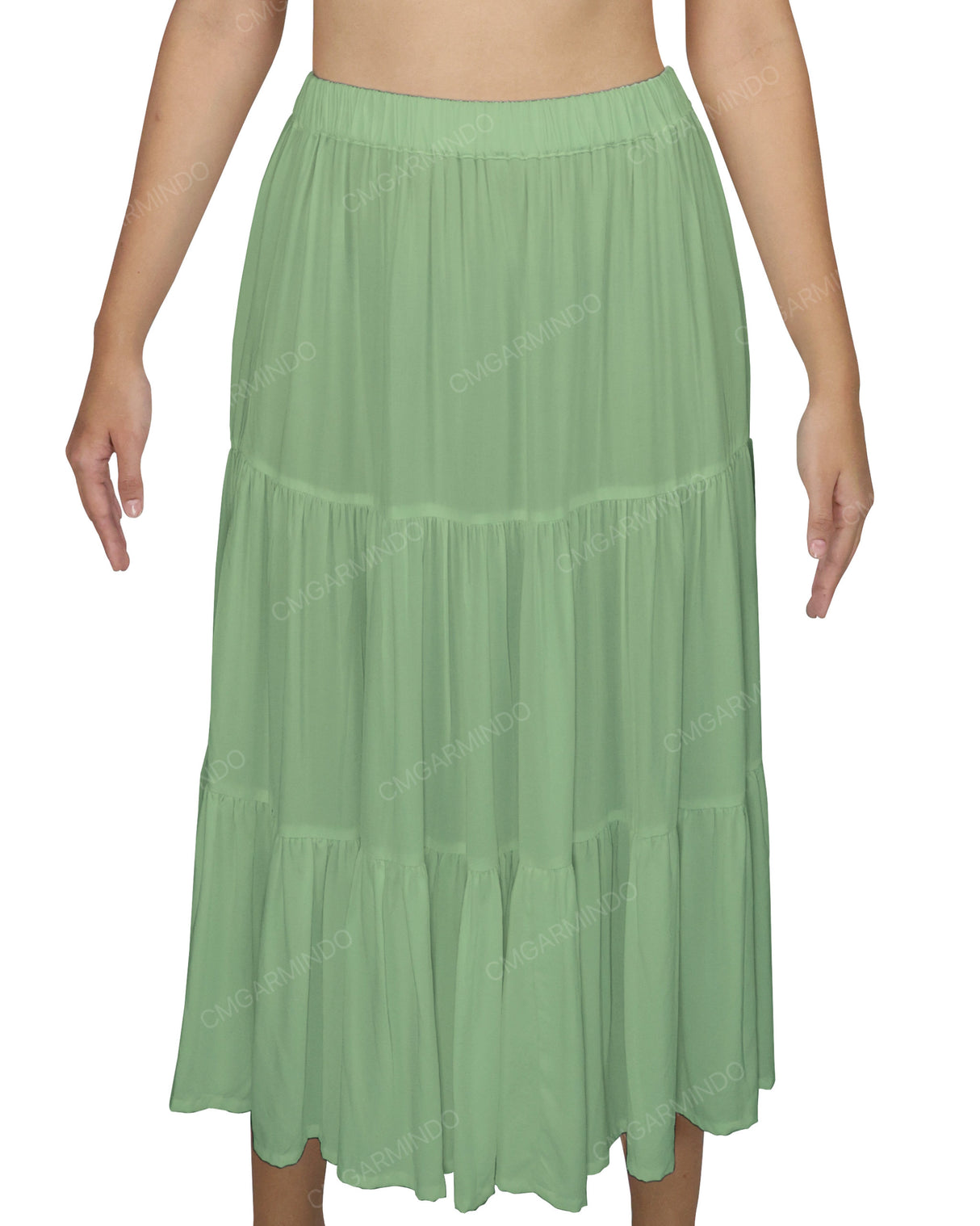 Midi Tiered Skirt