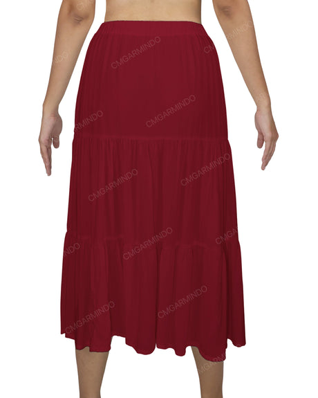 Midi Tiered Skirt