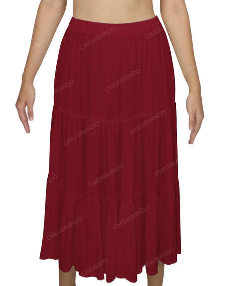 Midi Tiered Skirt