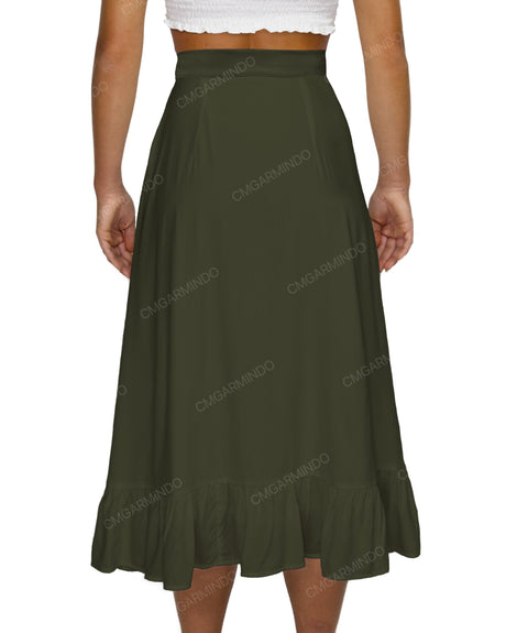 Midi Side Slit Skirt