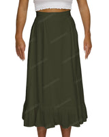 Midi Side Slit Skirt