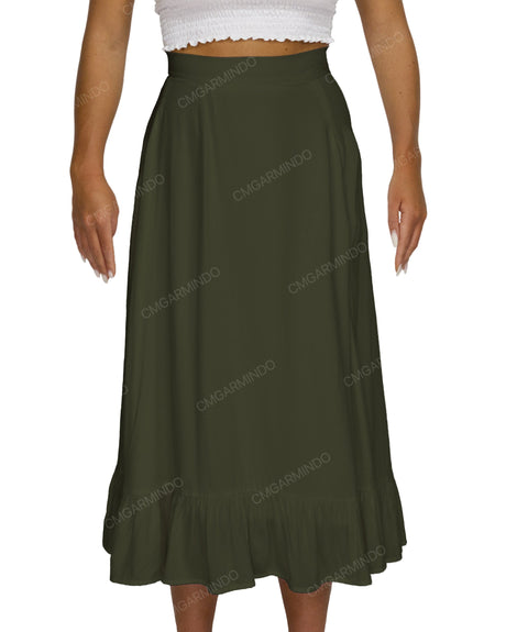 Midi Side Slit Skirt