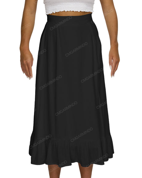 Midi Side Slit Skirt