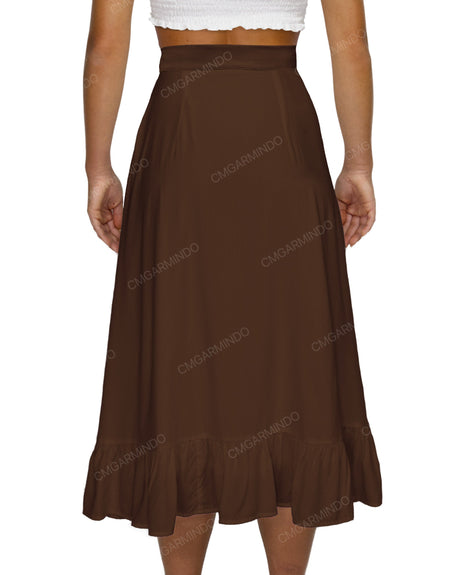 Midi Side Slit Skirt
