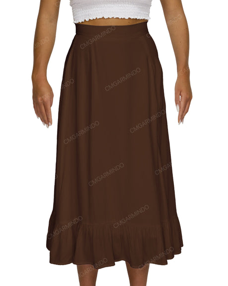 Midi Side Slit Skirt
