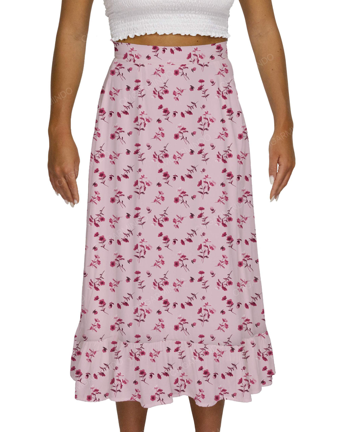 Midi Side Slit Skirt