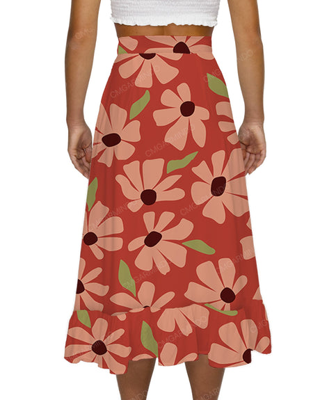 Midi Side Slit Skirt