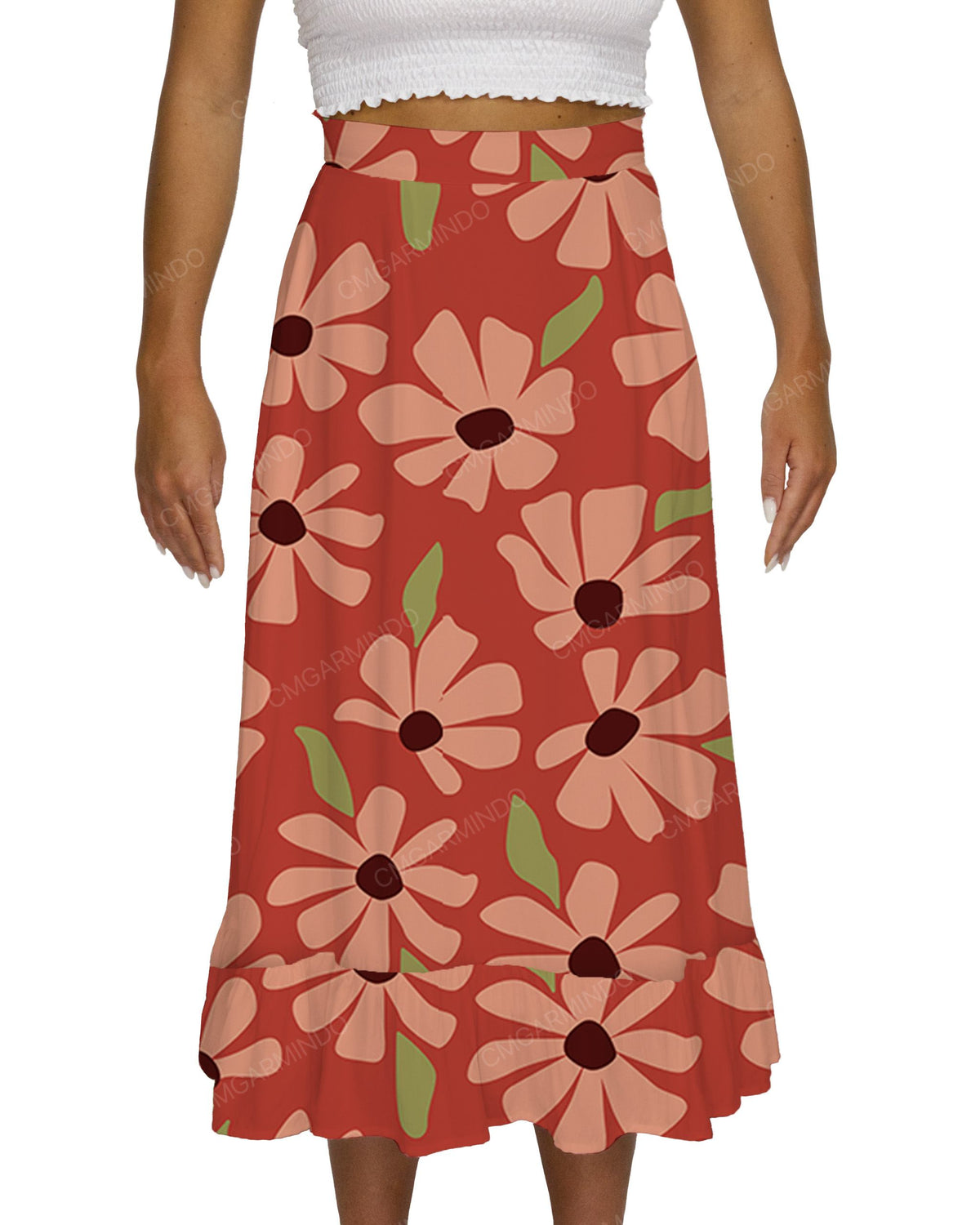 Midi Side Slit Skirt