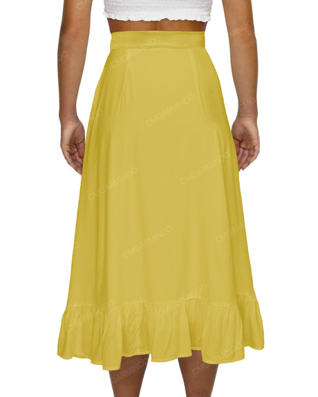 Midi Side Slit Skirt