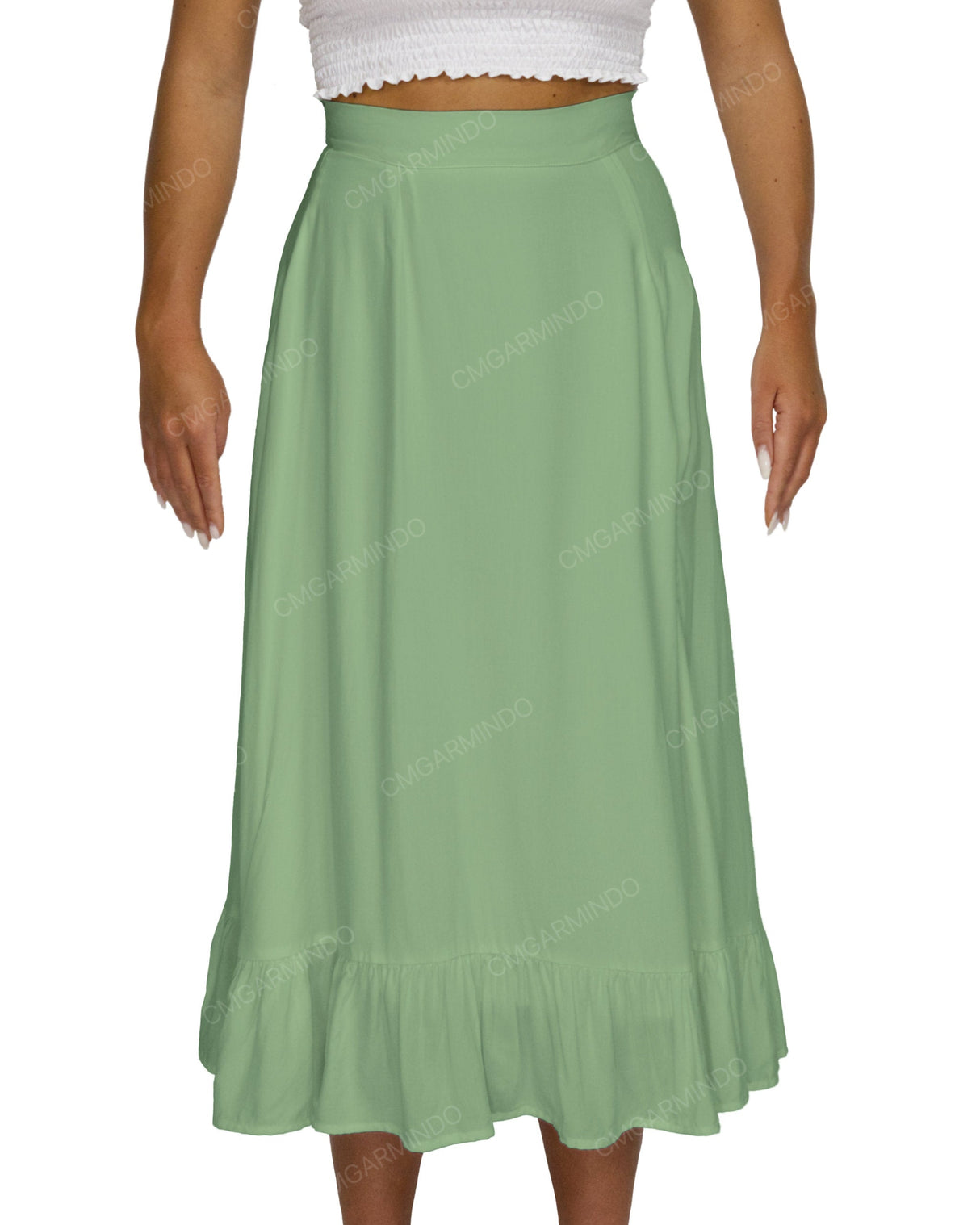 Midi Side Slit Skirt