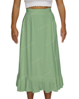 Midi Side Slit Skirt