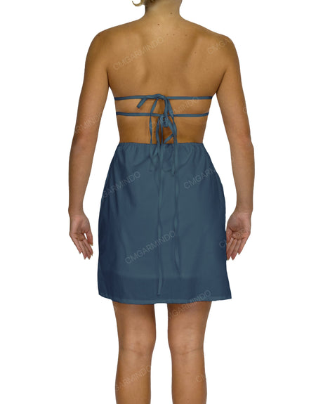Cut Out Tie Back Mini Dress