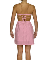 Cut Out Tie Back Mini Dress