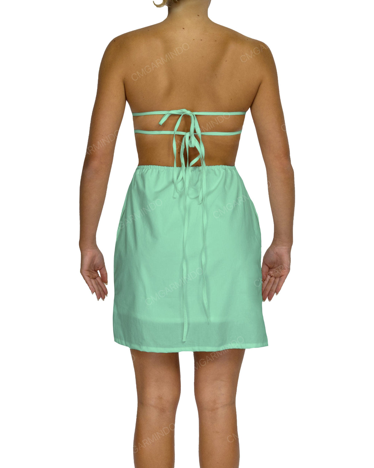 Cut Out Tie Back Mini Dress
