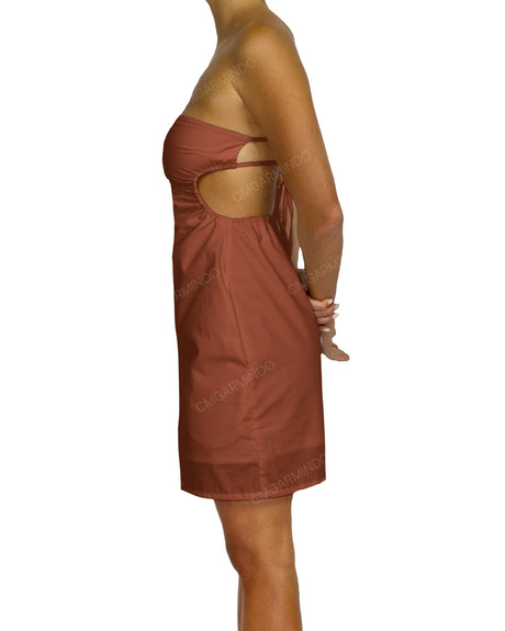 Cut Out Tie Back Mini Dress