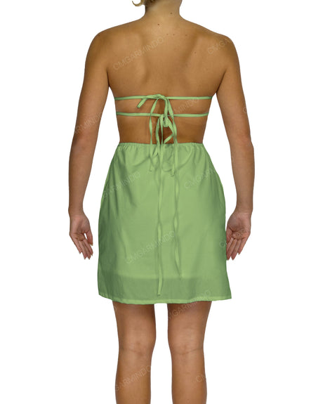 Cut Out Tie Back Mini Dress