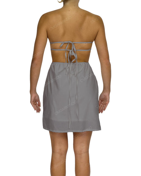 Cut Out Tie Back Mini Dress