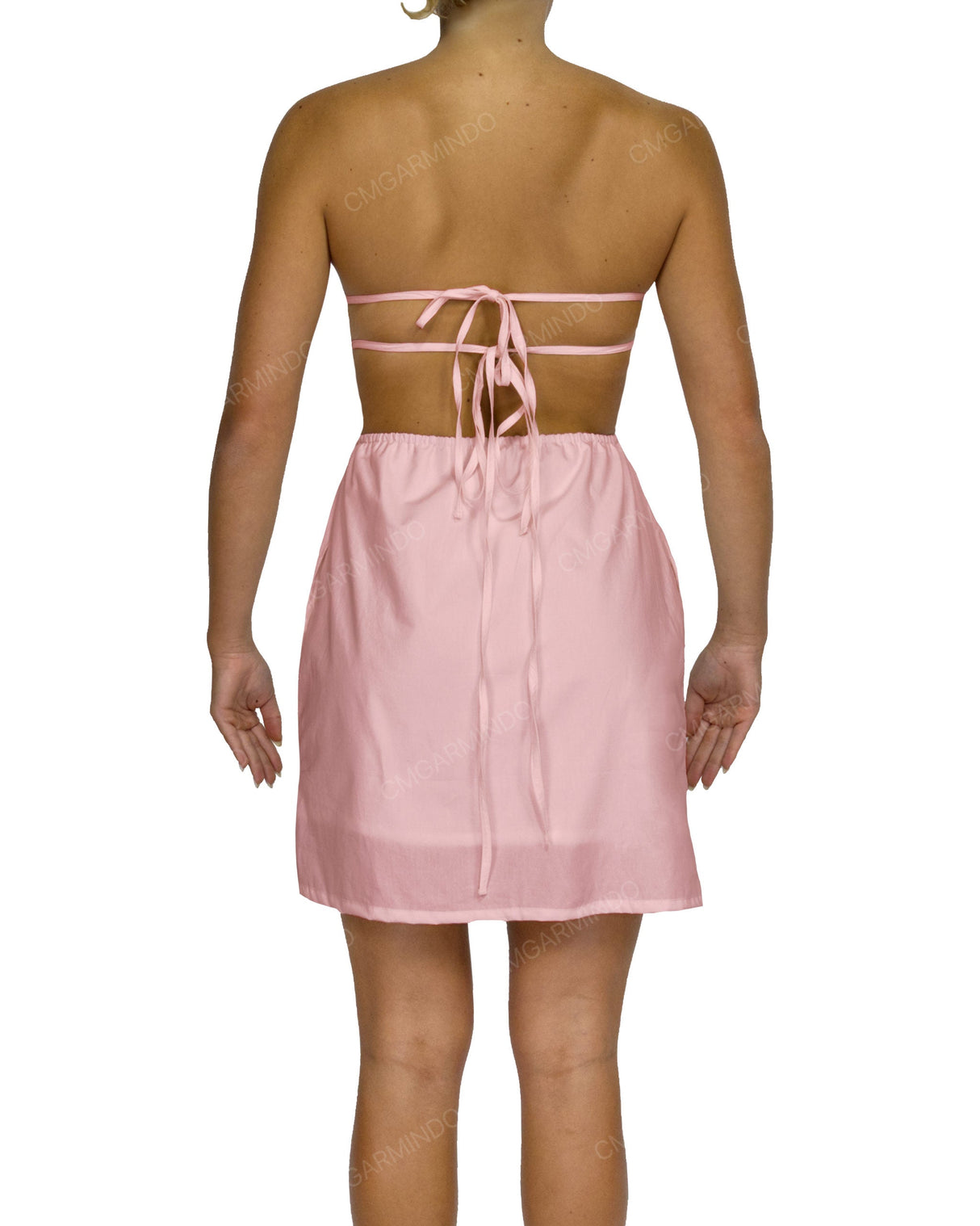 Cut Out Tie Back Mini Dress