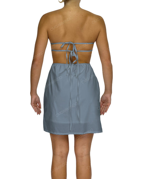 Cut Out Tie Back Mini Dress
