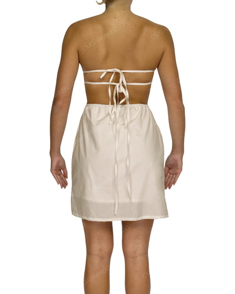 Cut Out Tie Back Mini Dress