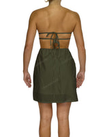 Cut Out Tie Back Mini Dress