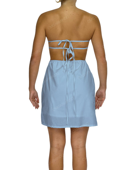 Cut Out Tie Back Mini Dress