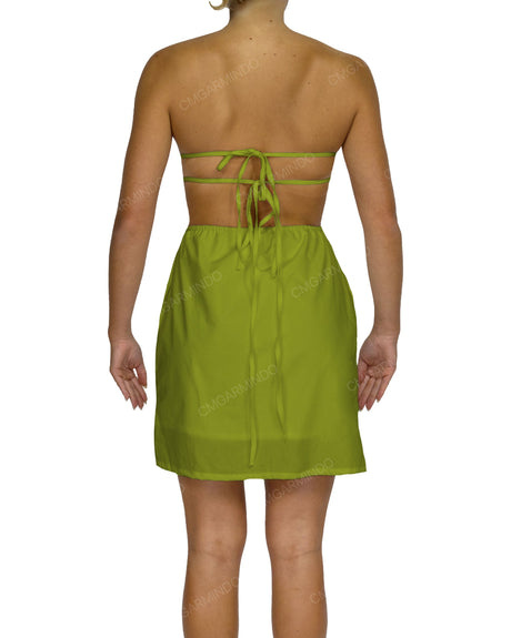Cut Out Tie Back Mini Dress