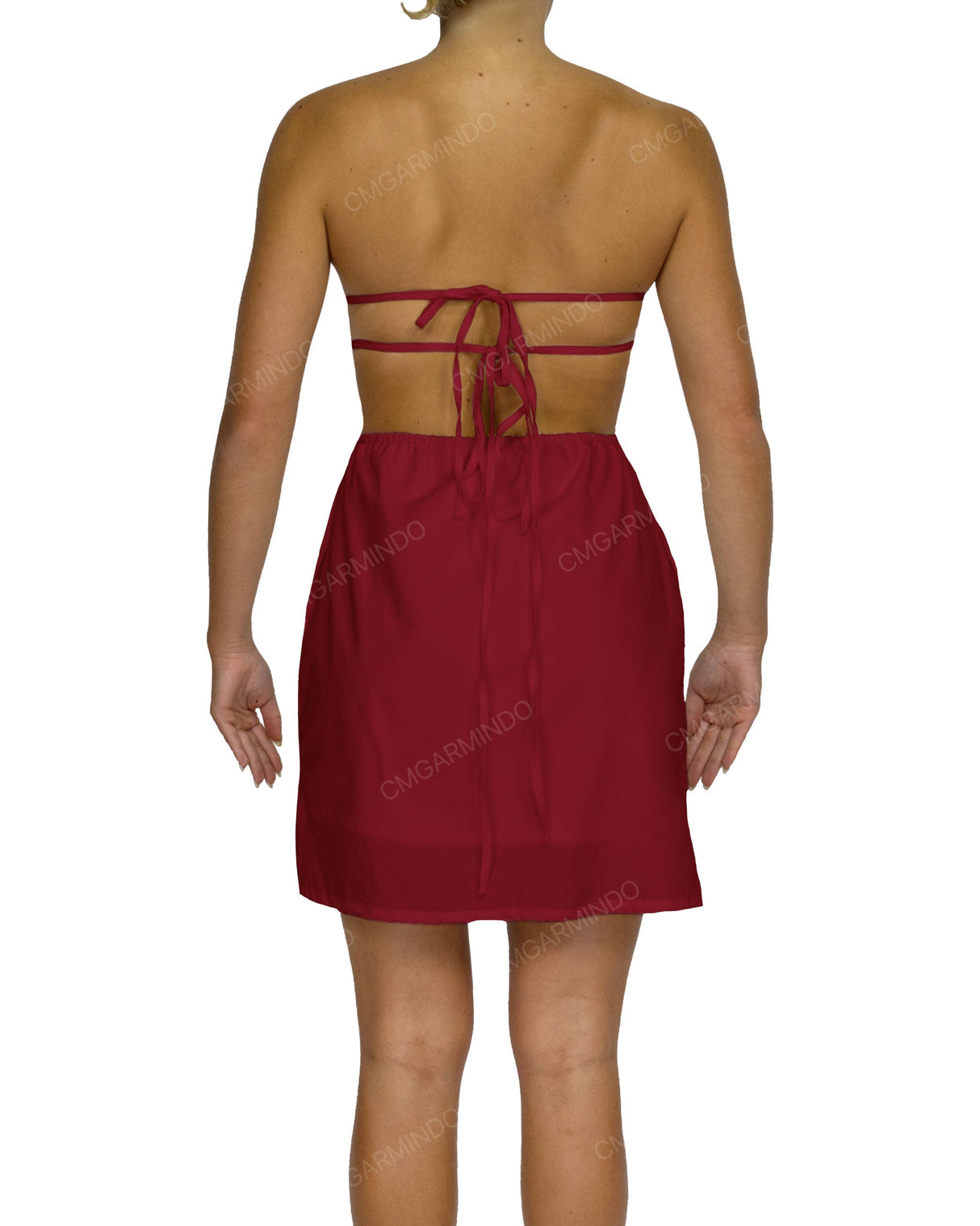 Cut Out Tie Back Mini Dress