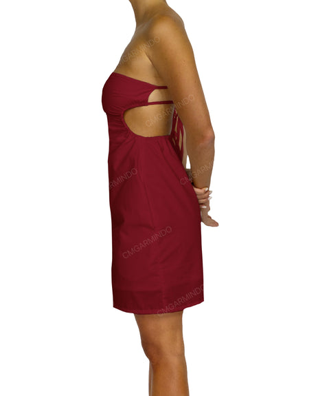 Cut Out Tie Back Mini Dress