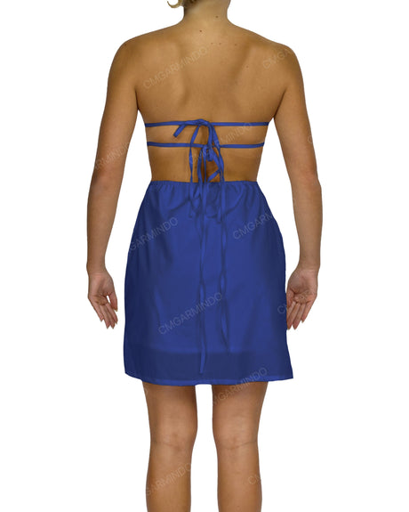 Cut Out Tie Back Mini Dress