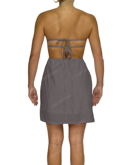 Cut Out Tie Back Mini Dress