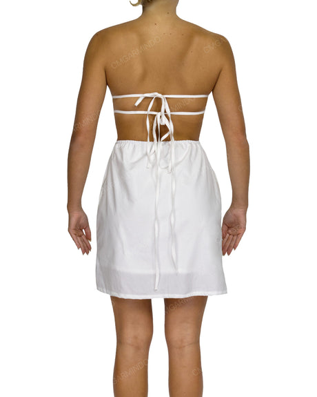 Cut Out Tie Back Mini Dress