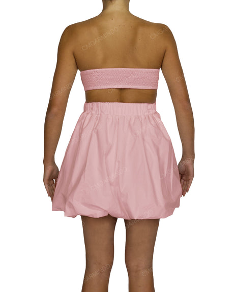 Tube Top Ballon Skirt Mini Dress