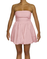 Tube Top Ballon Skirt Mini Dress