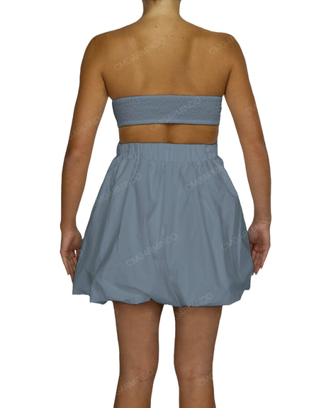 Tube Top Ballon Skirt Mini Dress